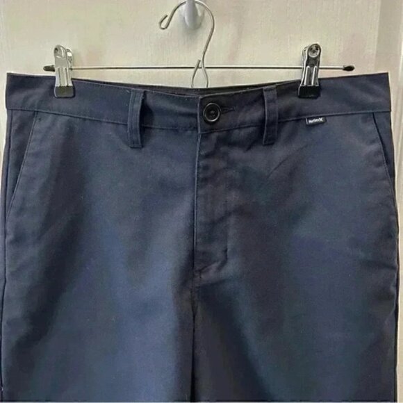 Hurley Mens Shorts Flat Front Chino Shorts Casual Navy Blue Size 30 - Picture 5 of 16